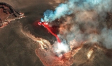 이탈리아 에트나 화산  붉은 용암 뿜으며 4년 만에 분화