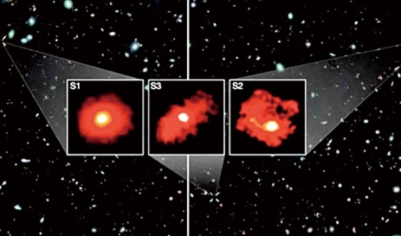 존재 자체가 불가능한 세 개의 붉은 거대 은하 발견
