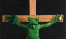 빈에서 ‘십자가에 못 박힌 초록 개구리’ 전시